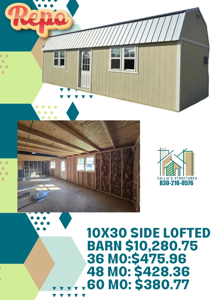 Side Lofted Barn - 10x30